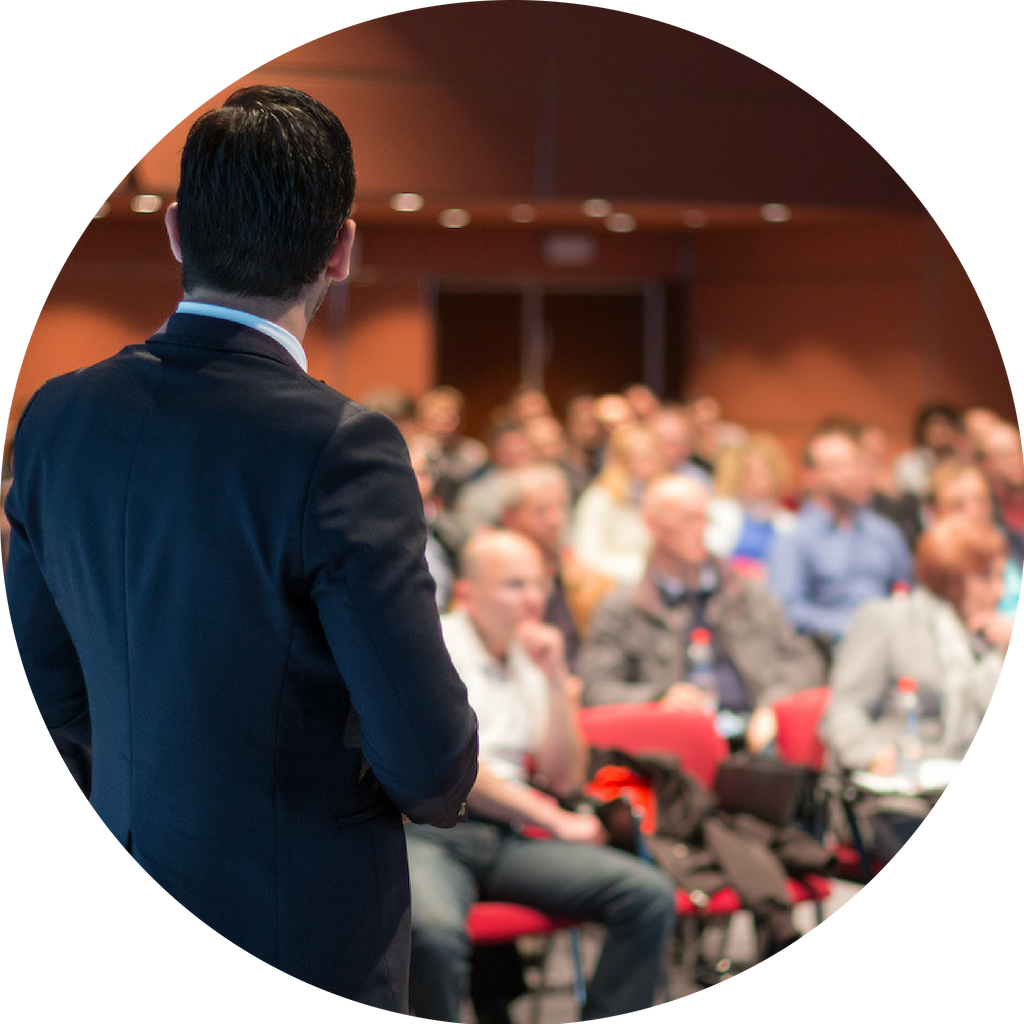 Speaker Addressing Audience Conference PNG Image