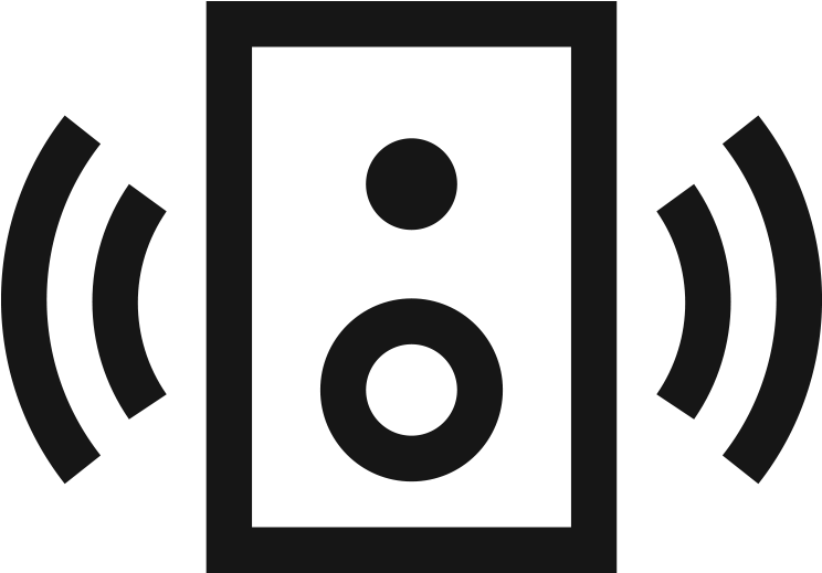 Speaker Icon Blackand White PNG Image