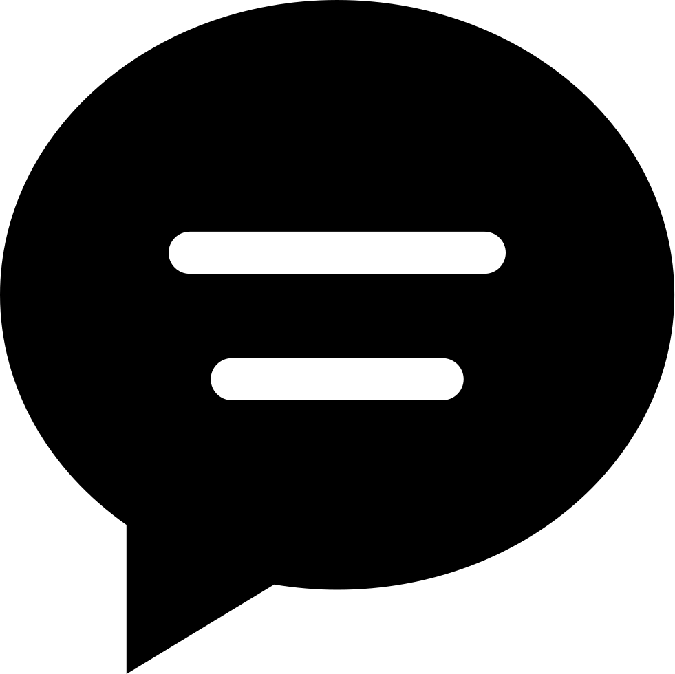 Speech Bubble Icon Black PNG Image