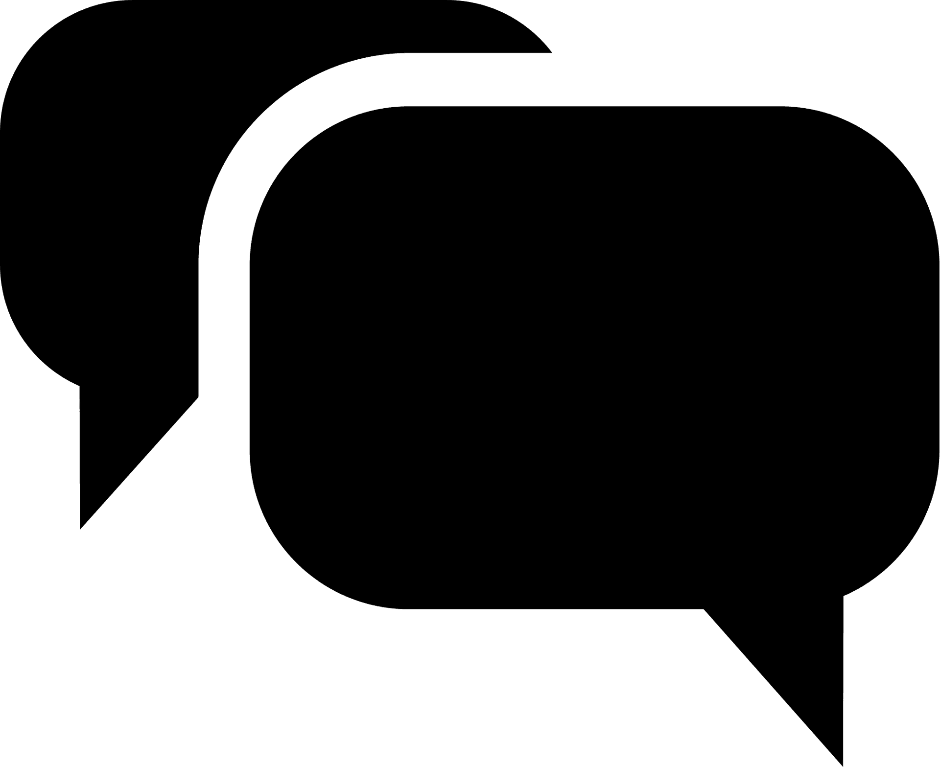 Speech Bubble Icon Black PNG Image