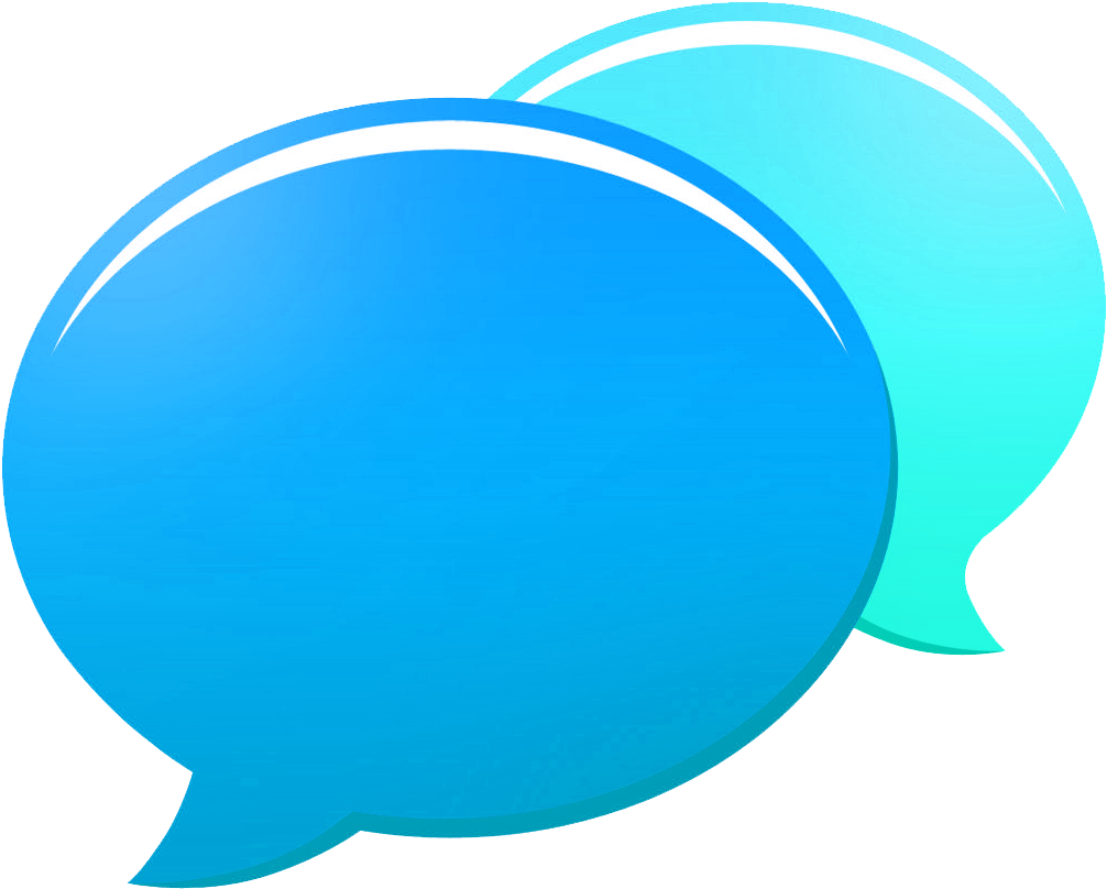 Speech Bubble Icon Blueand Green PNG Image