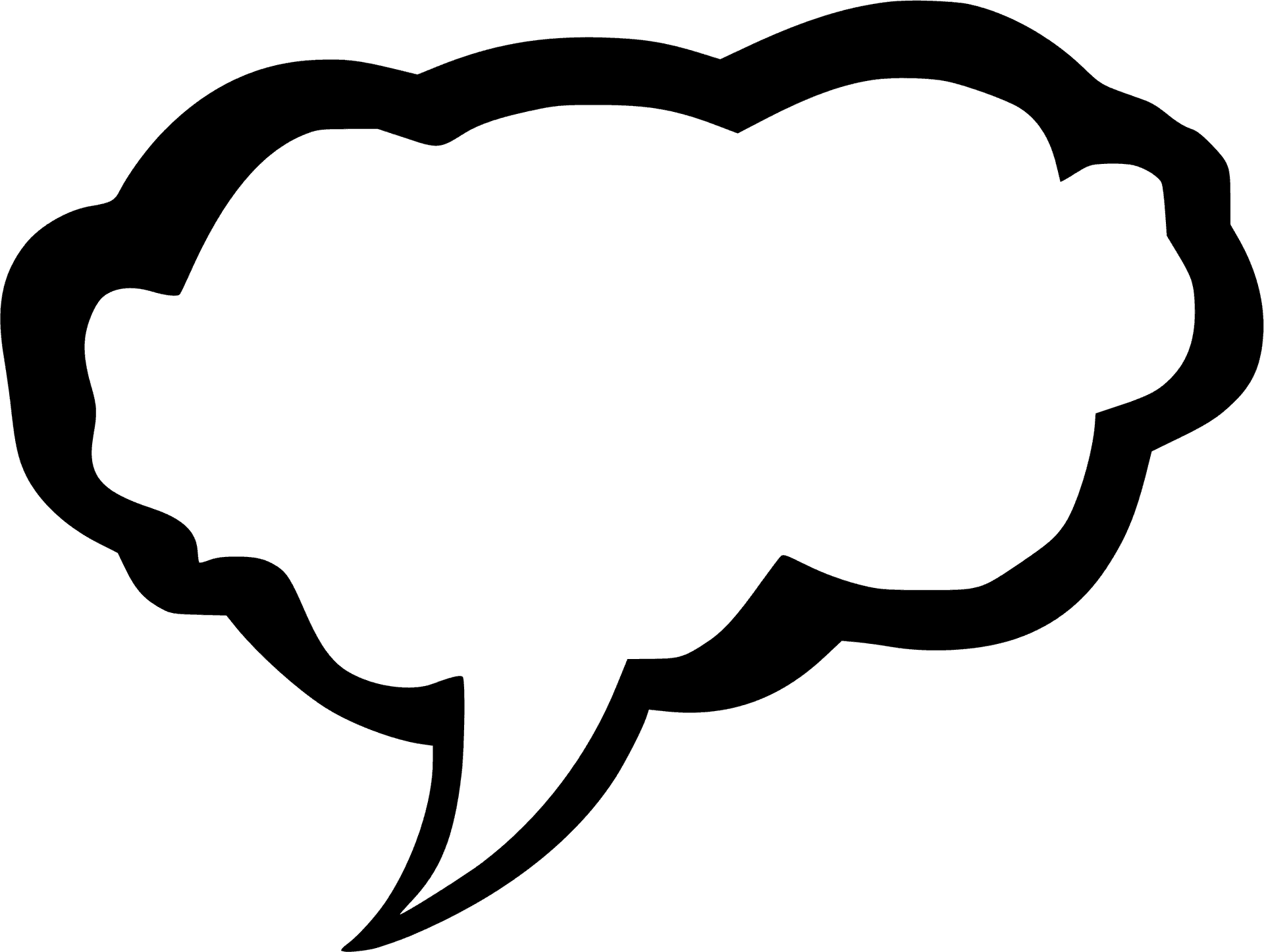 Speech Bubble Outline PNG Image