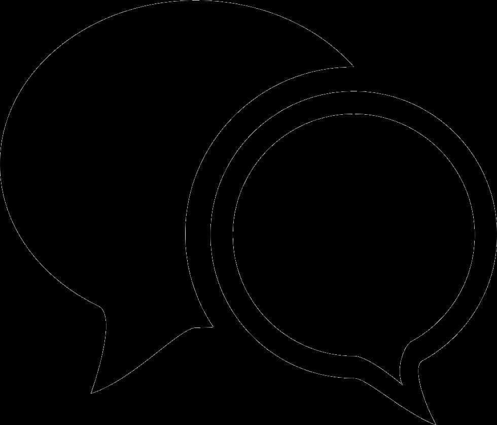 Speech Bubbles Outline PNG Image