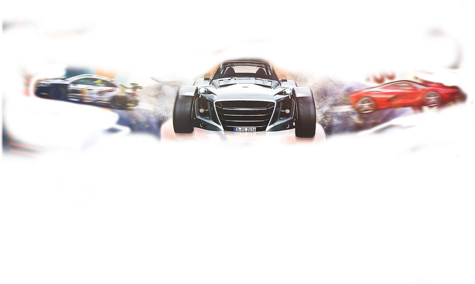 Speeding Cars Artistic Blur Effect PNG Image