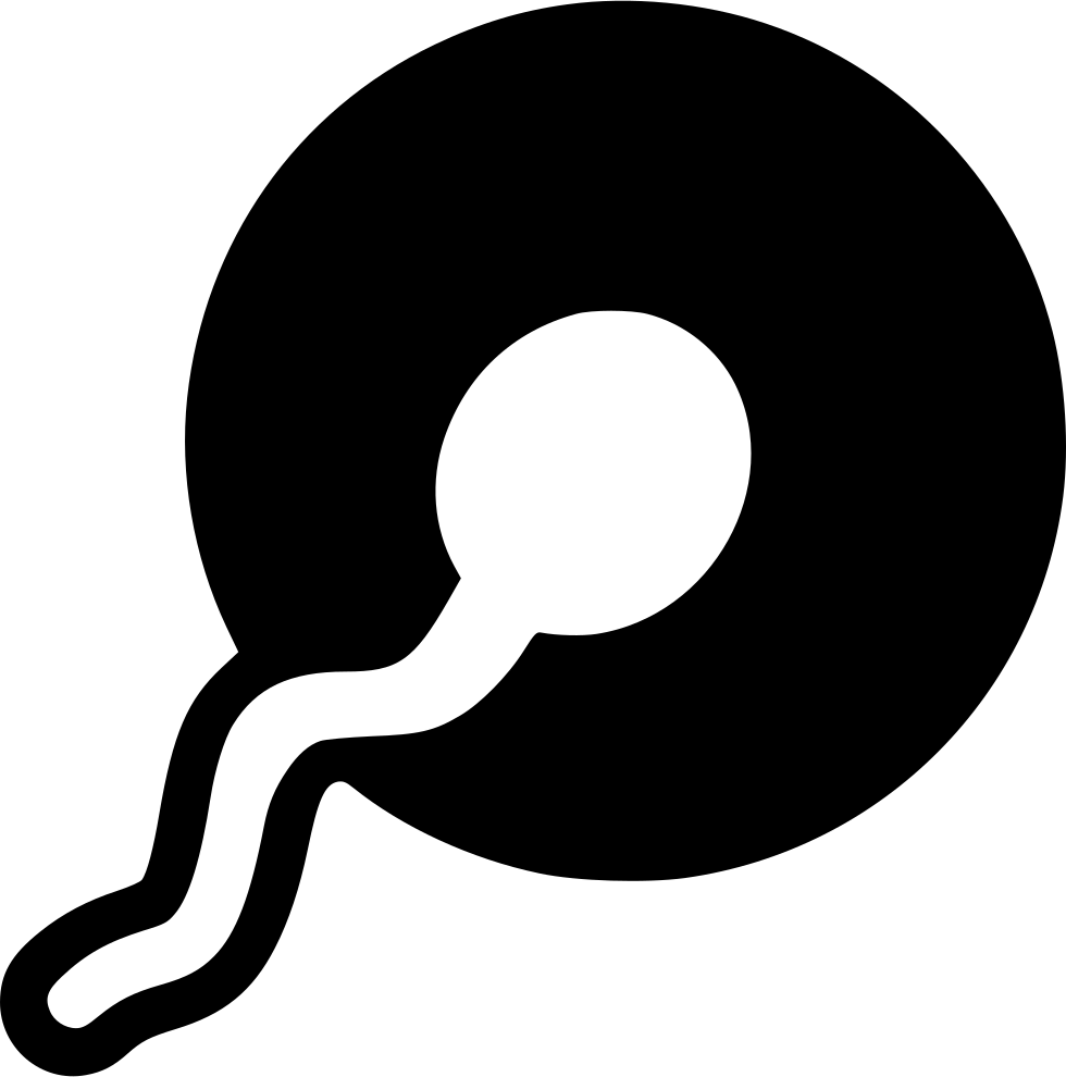 Sperm Cell Silhouette Graphic PNG Image