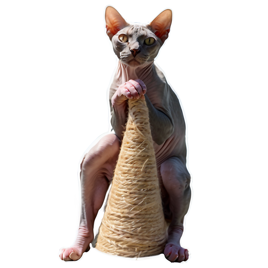 Sphynx Cat Scratching Post Fun Png Lul PNG Image