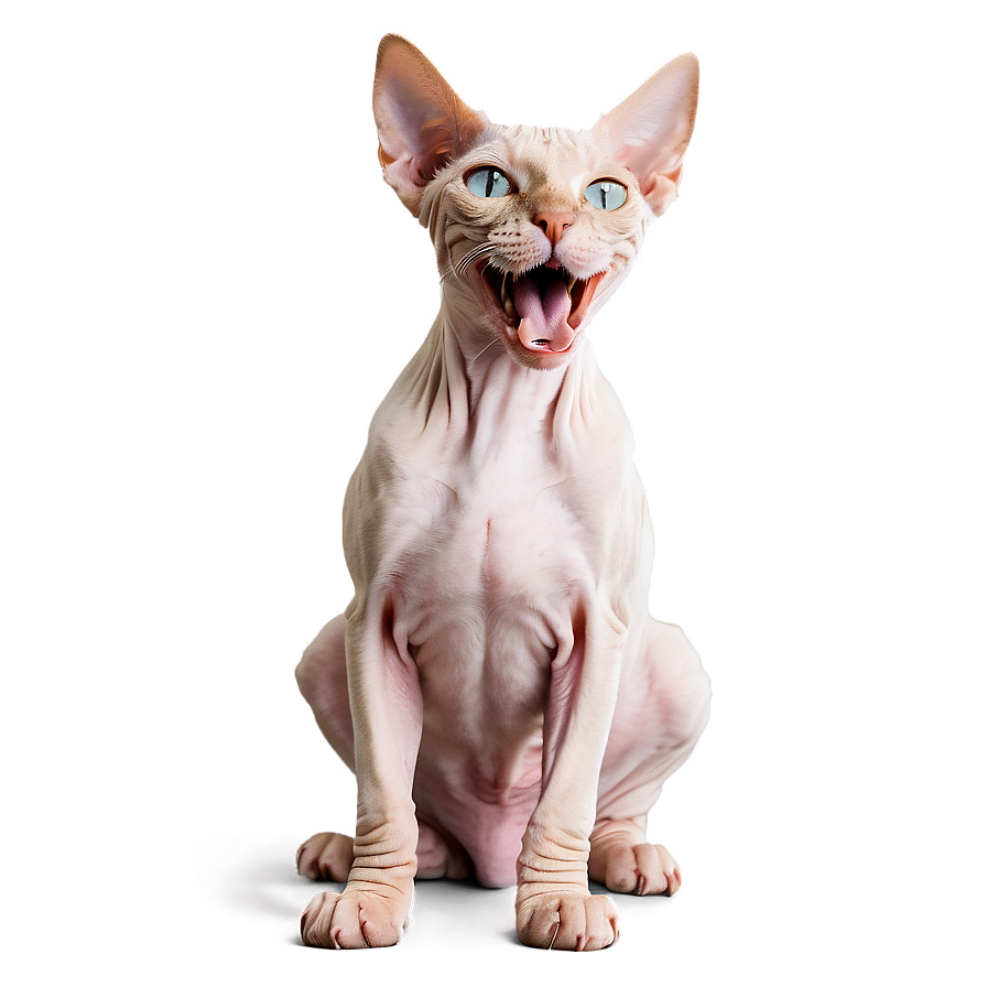 Sphynx Cat Yawning Expression Png 06292024 PNG Image