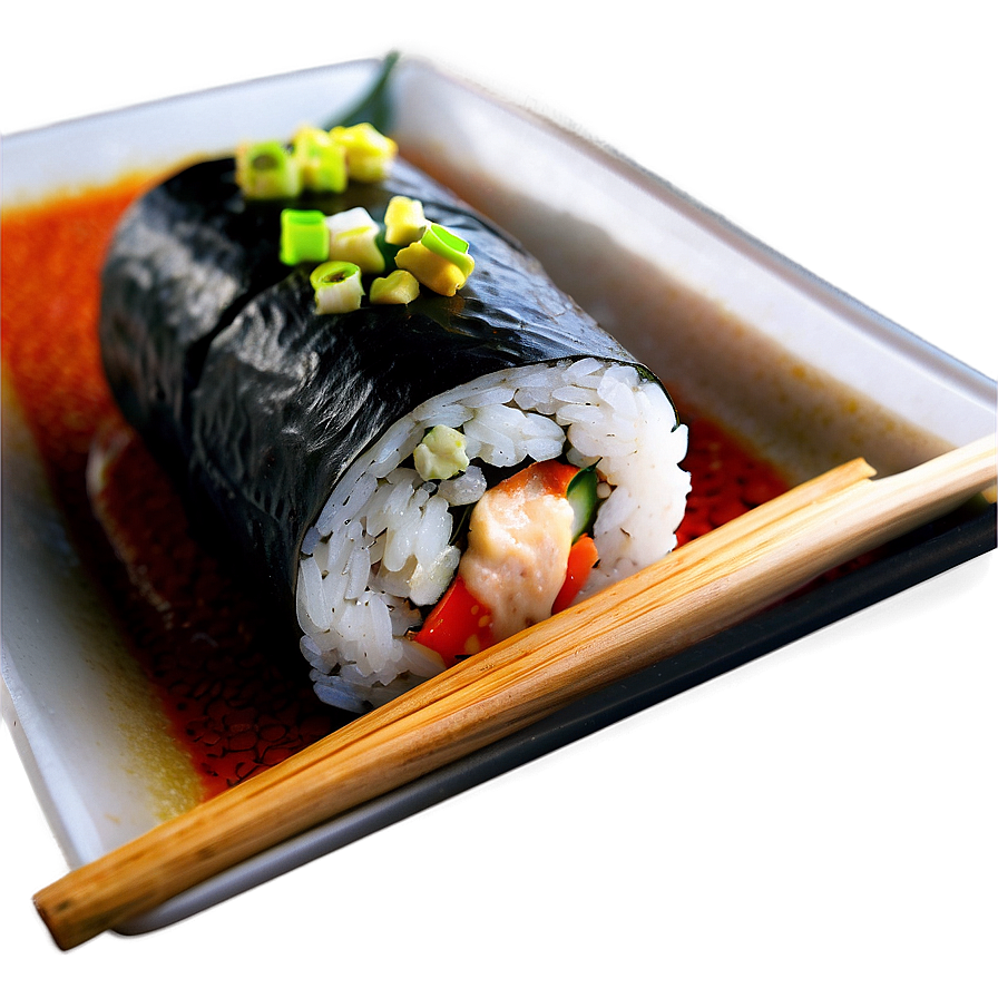 Spicy Crab Sushi Roll Png Wfs44 PNG Image