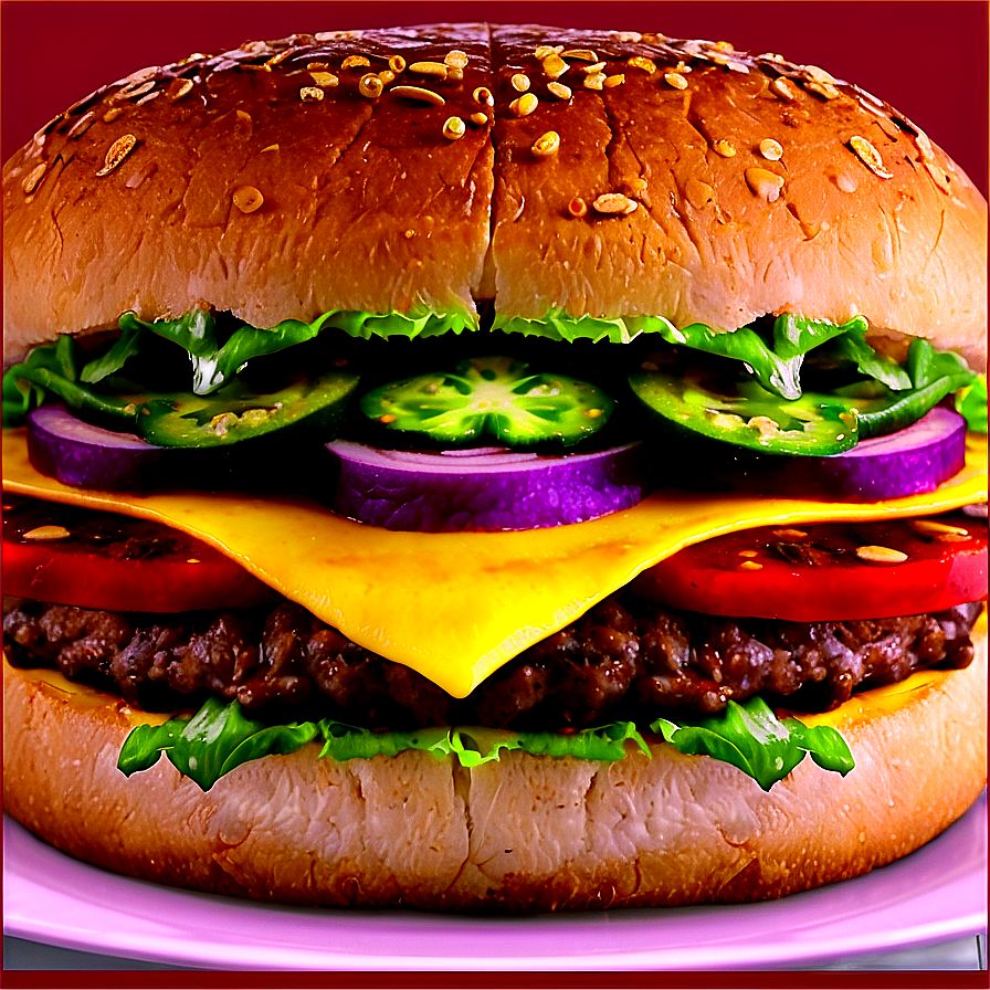 Spicy Jalapeno Cheeseburger Png 19 PNG Image