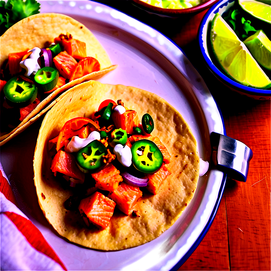 Spicy Salmon Tacos Png 98 PNG Image