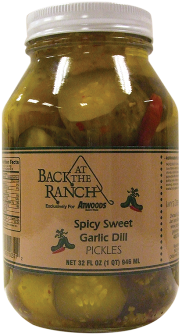 Spicy Sweet Garlic Dill Pickles Jar PNG Image