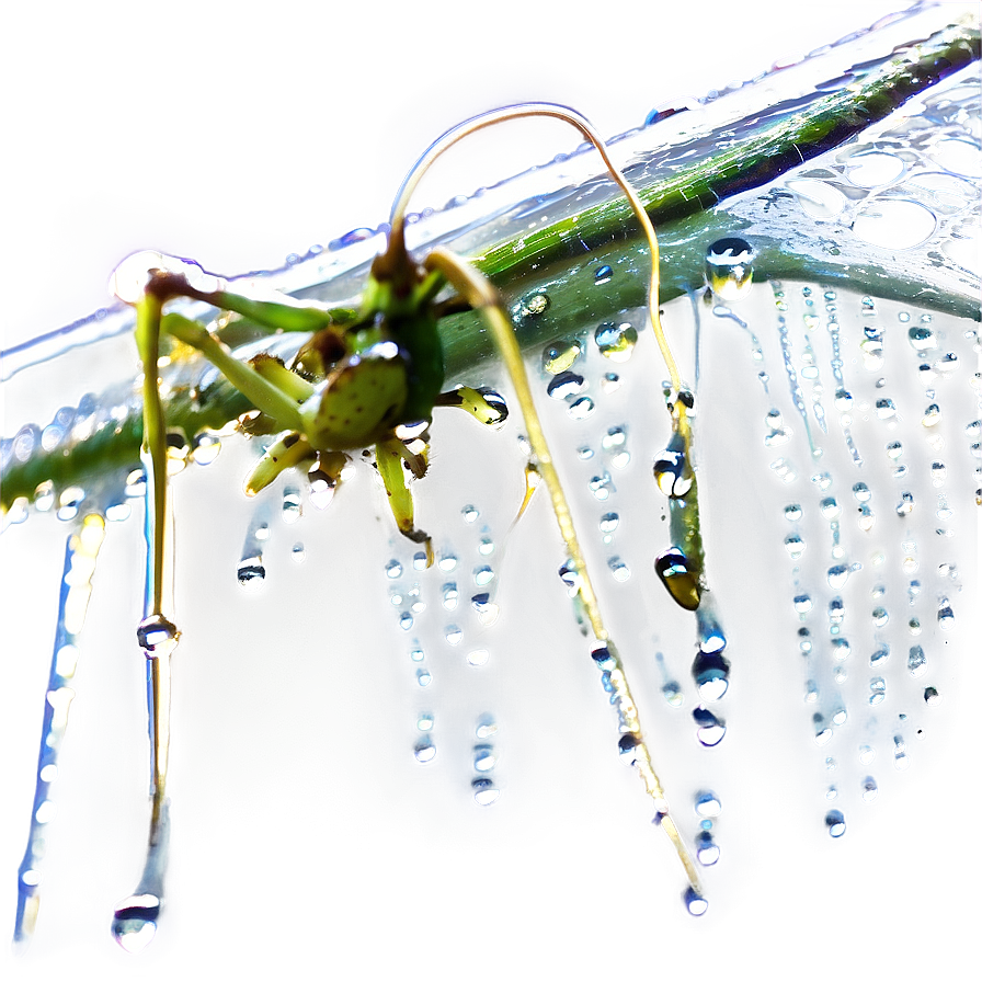 Spider Dew Dropson Web PNG Image