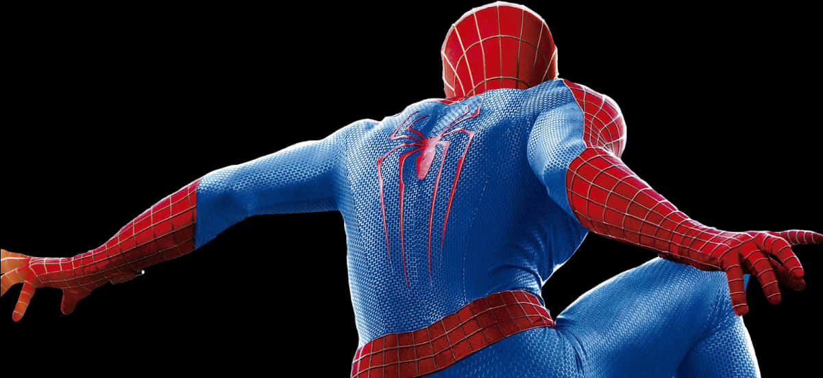 Spider Man Action Pose PNG Image