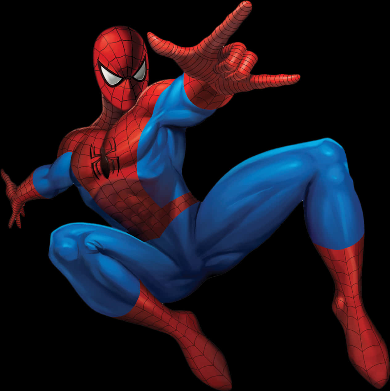 Spider Man Classic Pose PNG Image