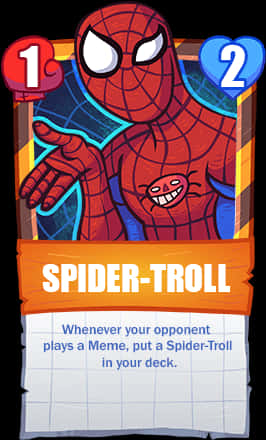 Spider Troll Meme Card PNG Image