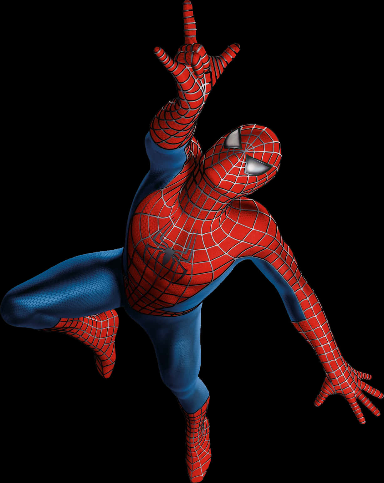 Spiderman Action Pose Clipart PNG Image