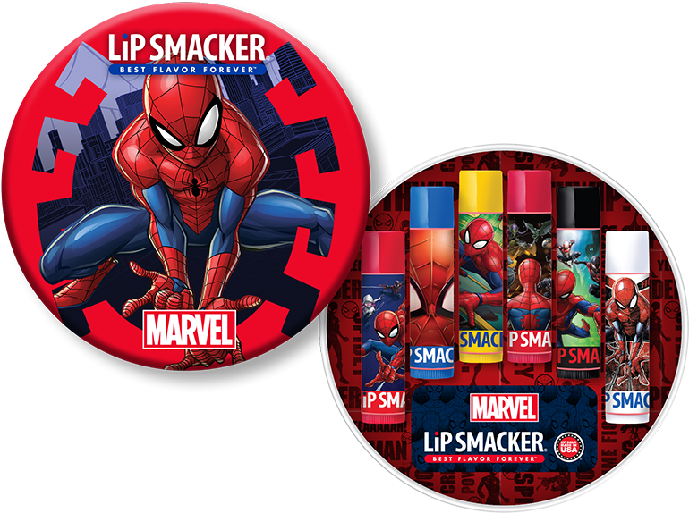 Spiderman Lip Smacker Collection PNG Image