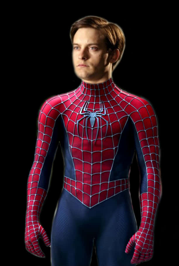 Spiderman Suit Portrait PNG Image