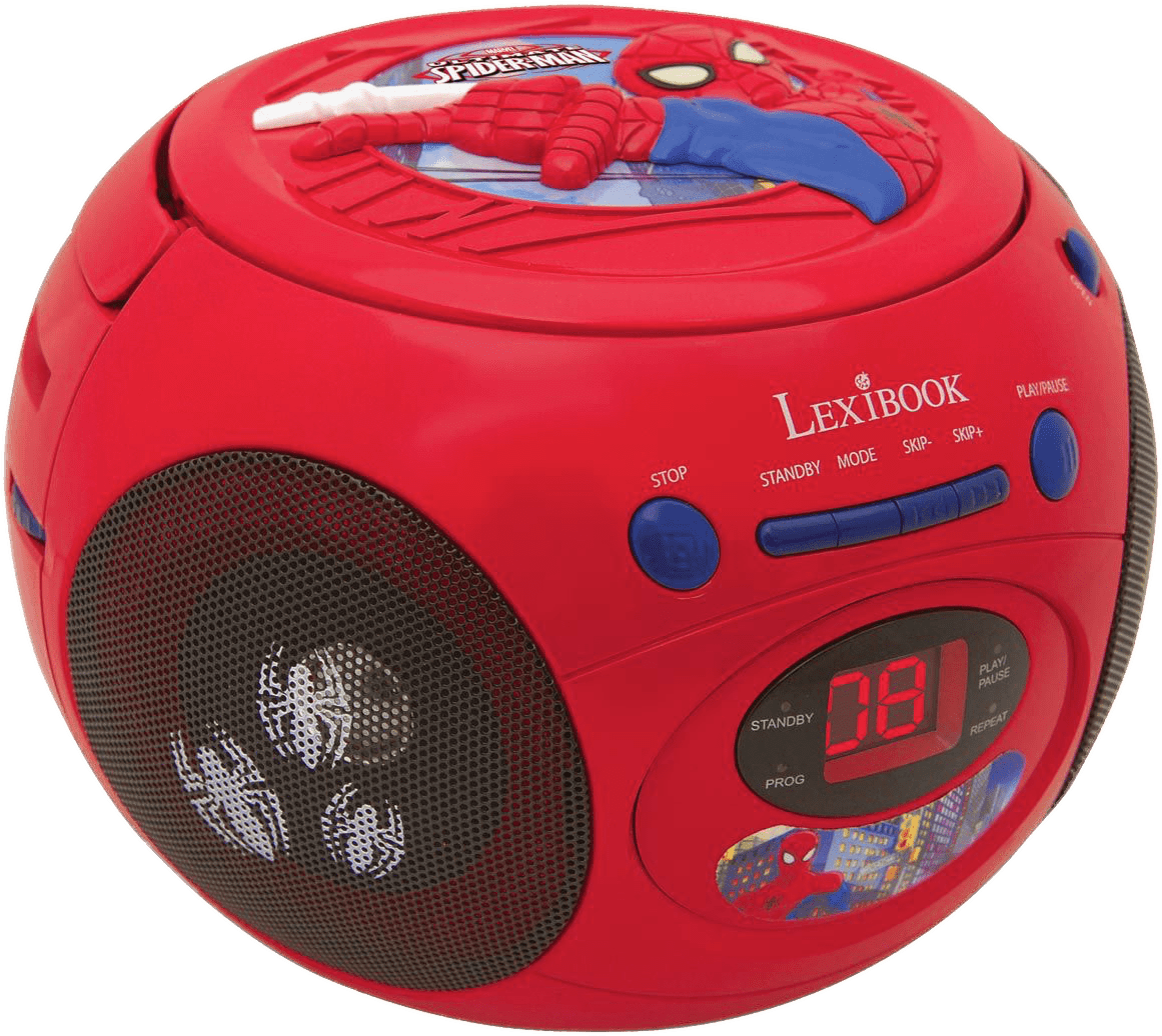 Spiderman Theme Boombox Red PNG Image