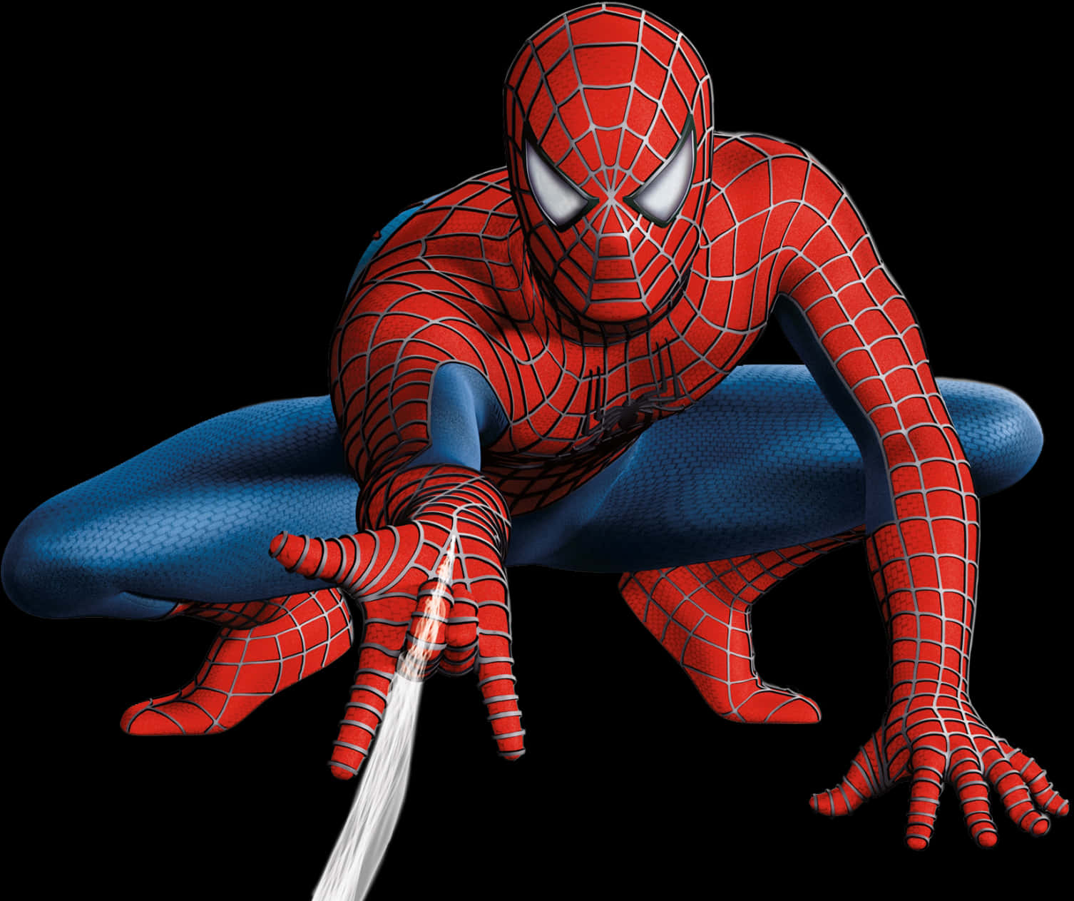 Spiderman Web Slinging Action PNG Image