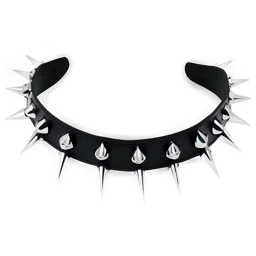 Spiked Choker With Lace Detail Png 06282024 PNG Image