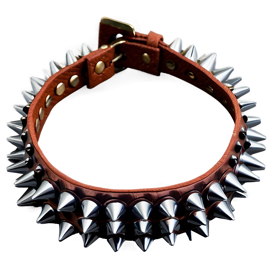 Spiked Choker With Multilayer Design Png 06282024 PNG Image