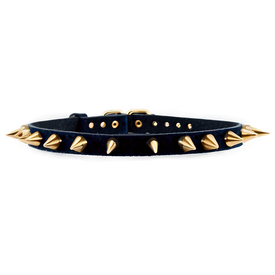 Spiked Choker With Velvet Band Png 27 PNG Image