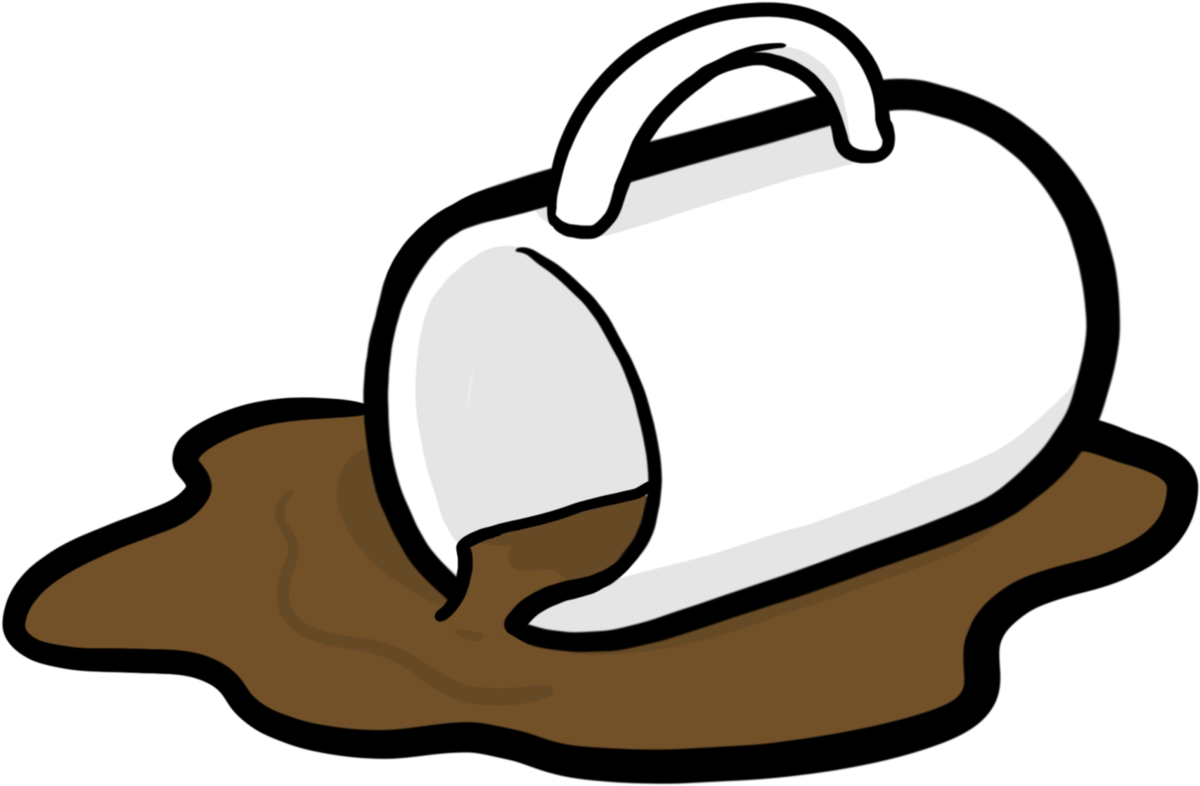 Spilled Teapot Cartoon PNG Image