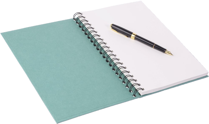 Spiral Notebookand Pen PNG Image