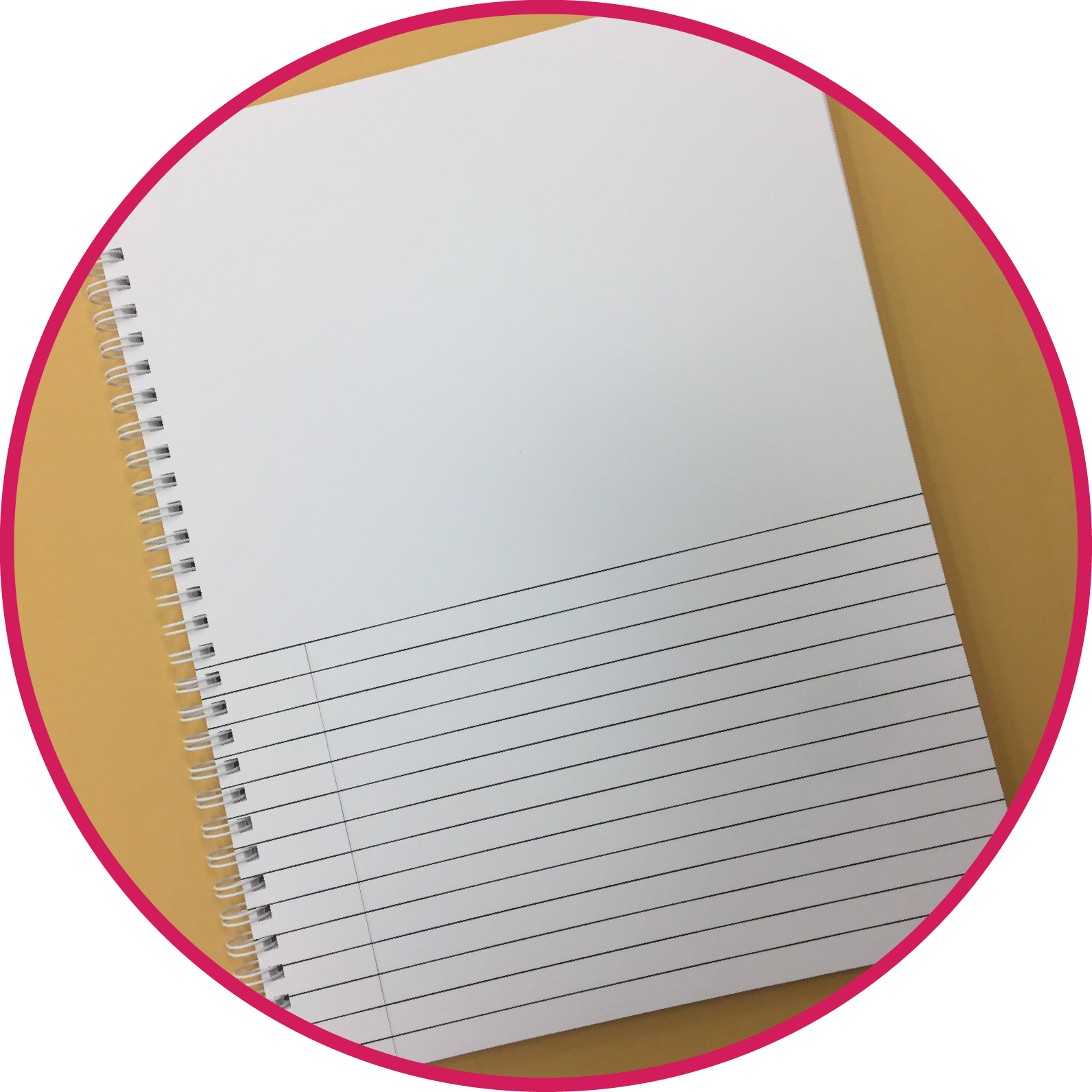 Spiral Notebookon Desk PNG Image