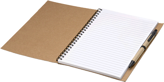 Spiral Notebookwith Pen PNG Image