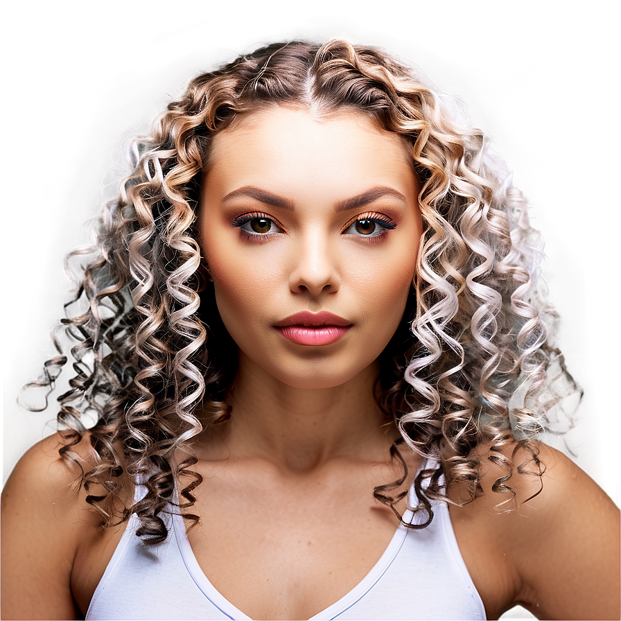 Spiral Perm Hairstyles Png 06282024 PNG Image