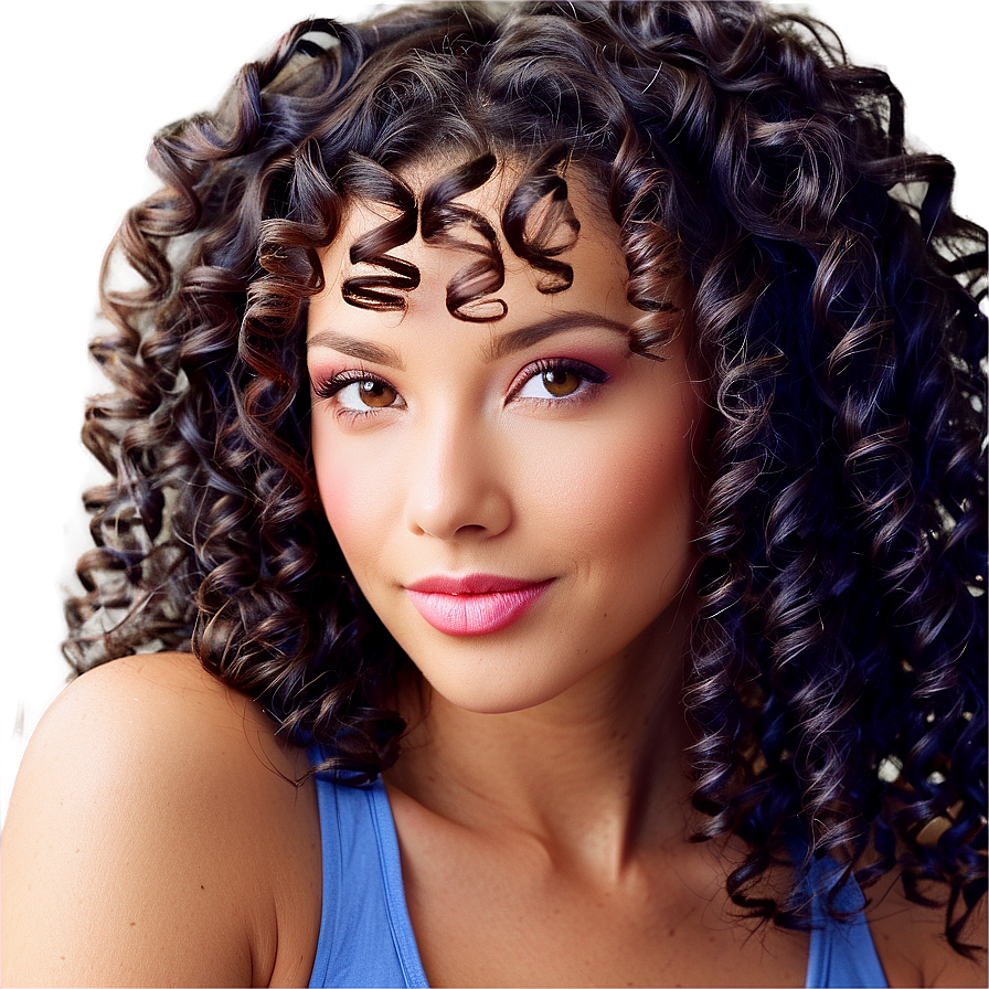 Spiral Perm Hairstyles Png Ogh PNG Image