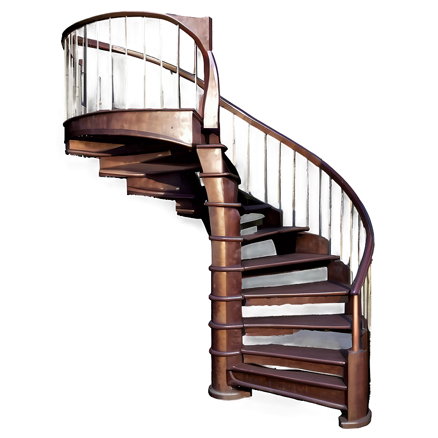 Spiral Staircase With Landing Png Xis PNG Image