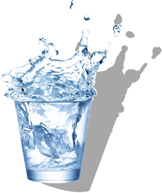 Splashing Water Glass PNG Image