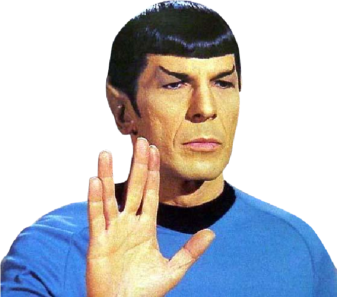 Spock Vulcan Salute PNG Image