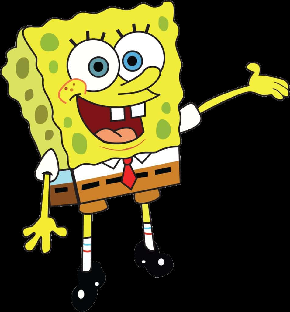 Sponge Bob Square Pants Waving PNG Image