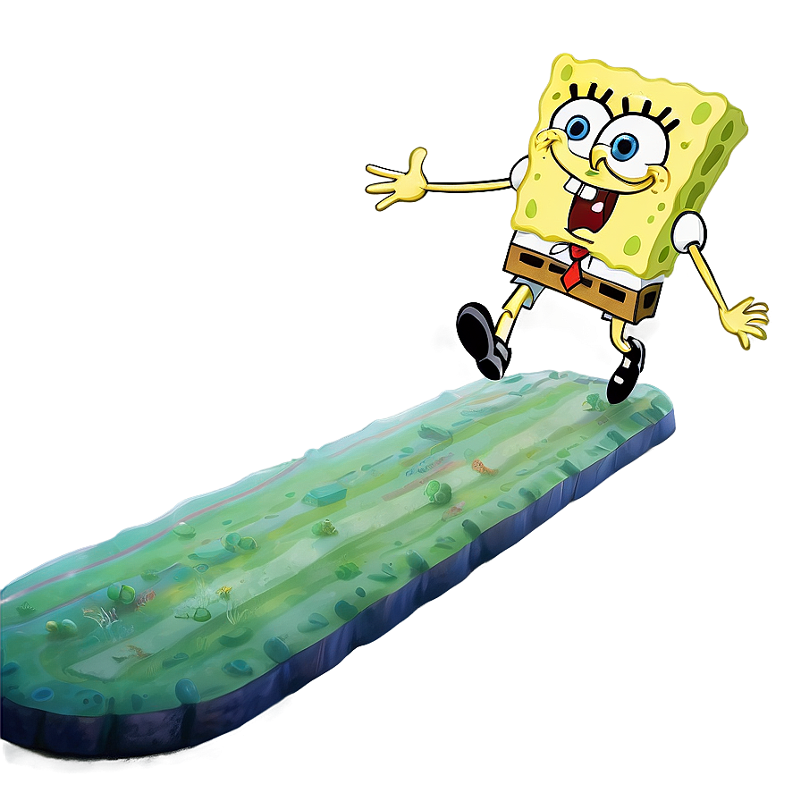 Spongebob Quick Run Png Crt42 PNG Image