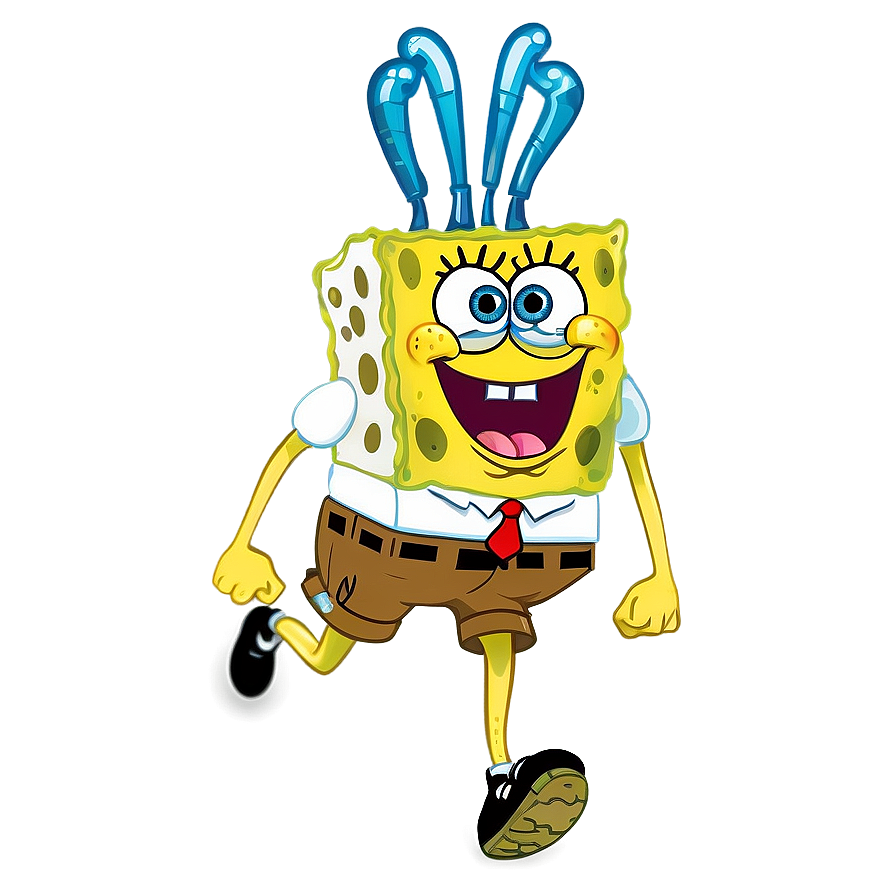 Spongebob Running D PNG Image