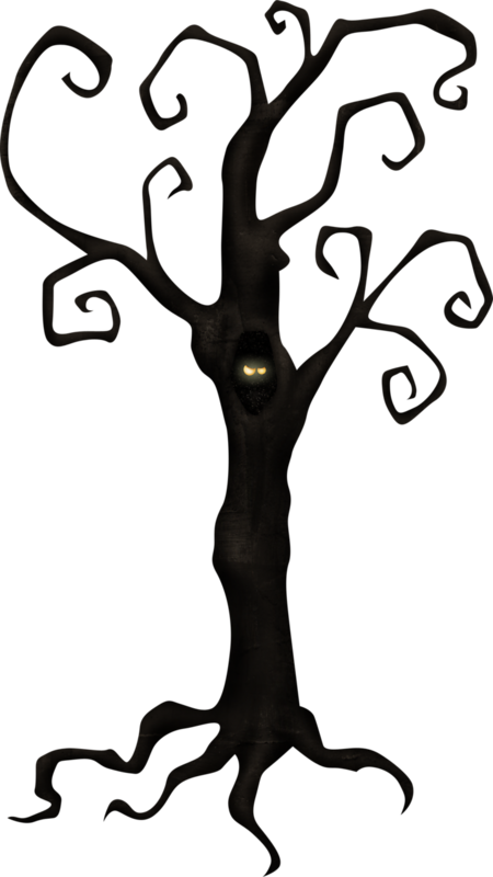 Spooky Halloween Tree PNG Image