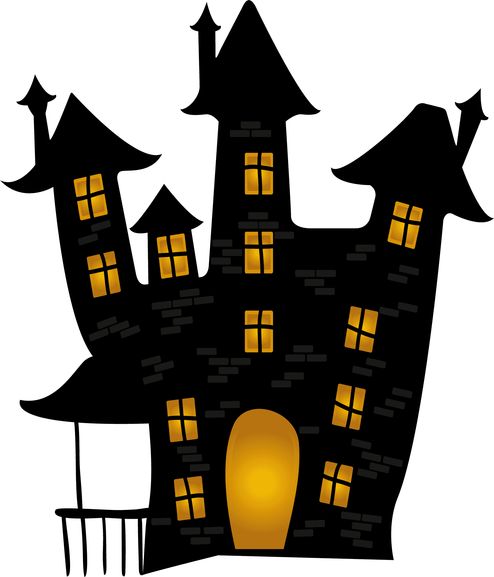 Spooky Haunted House Illustration PNG Image