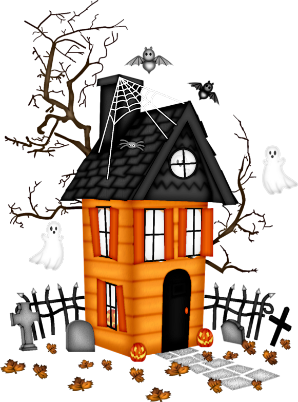 Spooky Haunted House Illustration PNG Image