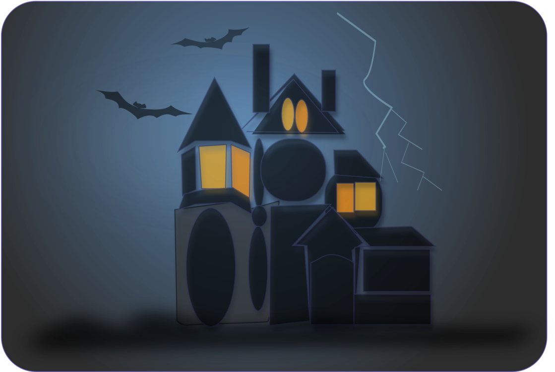 Spooky_ Haunted_ House_ Night_ Scene PNG Image