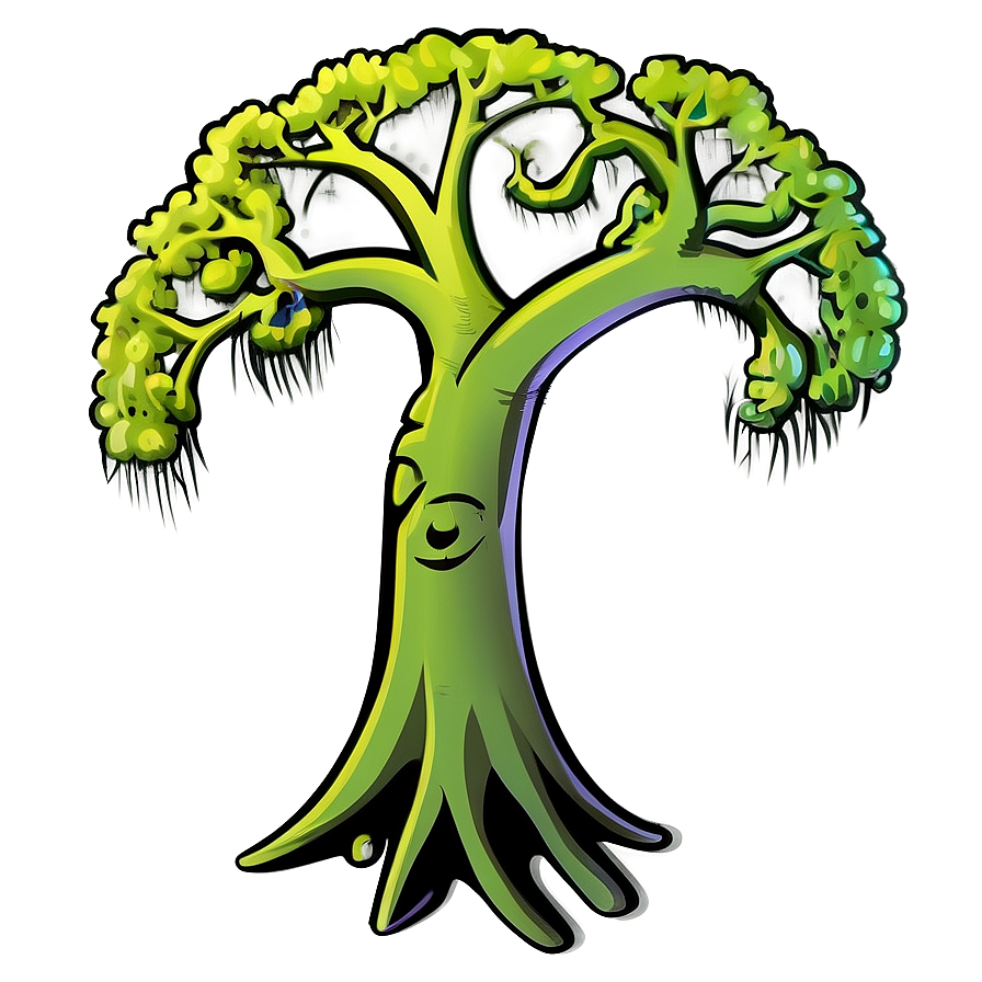 Spooky Tree Illustration Png Oia23 PNG Image