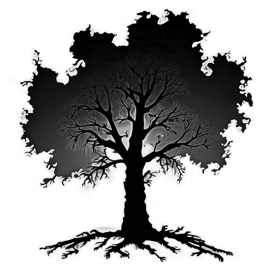 Spooky Tree Silhouette Png 05252024 PNG Image