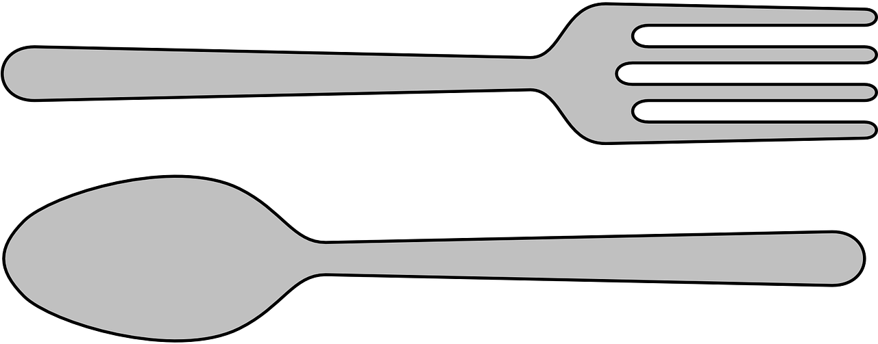 Spoonand Fork Silhouette PNG Image