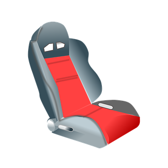 Sporty Car Seat Icon PNG Image