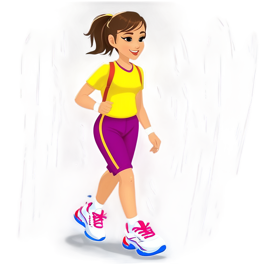 Sporty Girl Cartoon Png Evu PNG Image