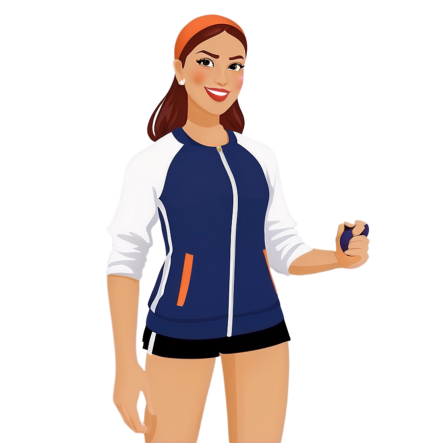 Sporty Girl Cartoon Png Jhw70 PNG Image