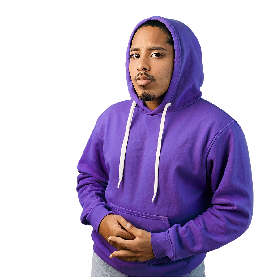 Sporty Purple Hoodie Representation Png Gdj PNG Image